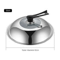 30/32/34/36cm Pan Lids,Stainless Steel Pot Lid Pan Cover Thicken Visible Wok Lid Household Frying Pan Lid Cookware Parts