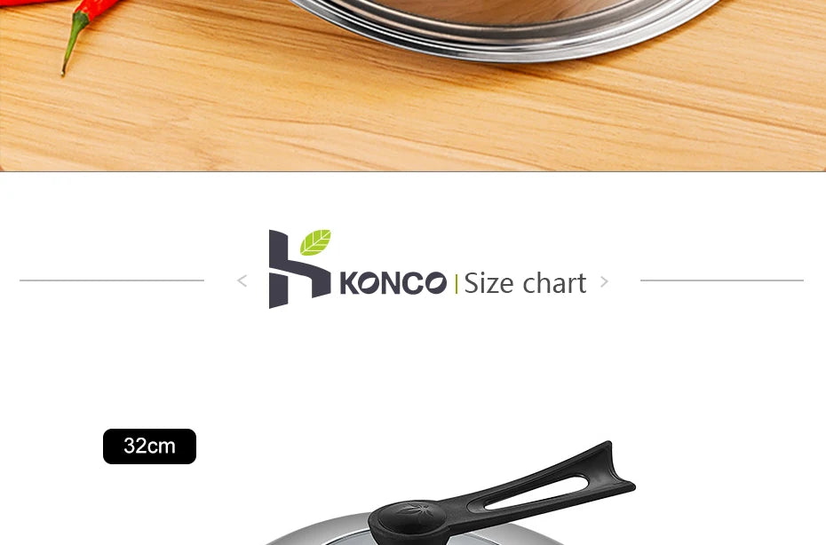 30/32/34/36cm Pan Lids,Stainless Steel Pot Lid Pan Cover Thicken Visible Wok Lid Household Frying Pan Lid Cookware Parts