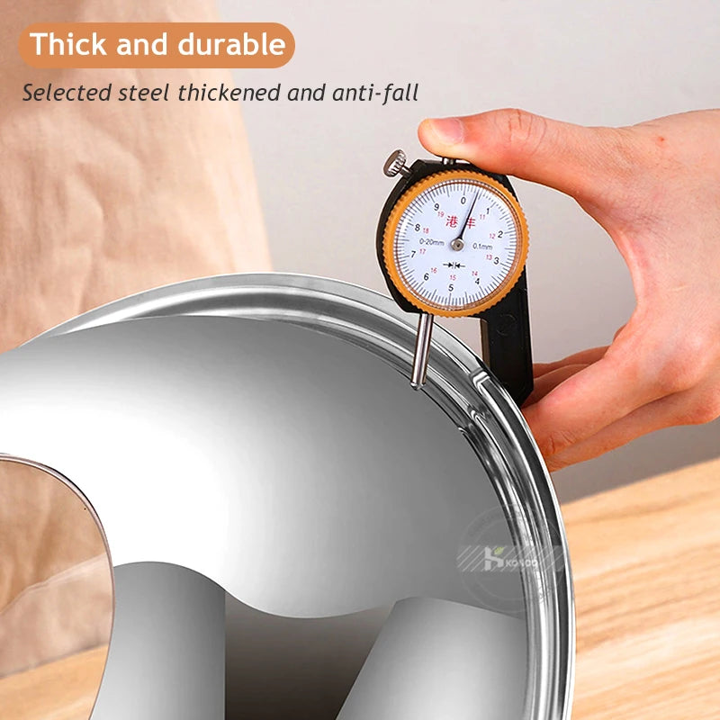 30/32/34/36cm Pan Lids,Stainless Steel Pot Lid Pan Cover Thicken Visible Wok Lid Household Frying Pan Lid Cookware Parts