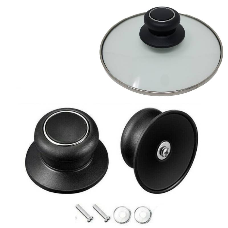 2pcs Replacement Lifting Handle Universal Pot Lid Holding Handle Glass Lib Cover Knob Cap for Kitchen Saucepan Cookware Handgrip