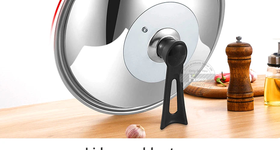 30/32/34/36cm Pan Lids,Stainless Steel Pot Lid Pan Cover Thicken Visible Wok Lid Household Frying Pan Lid Cookware Parts