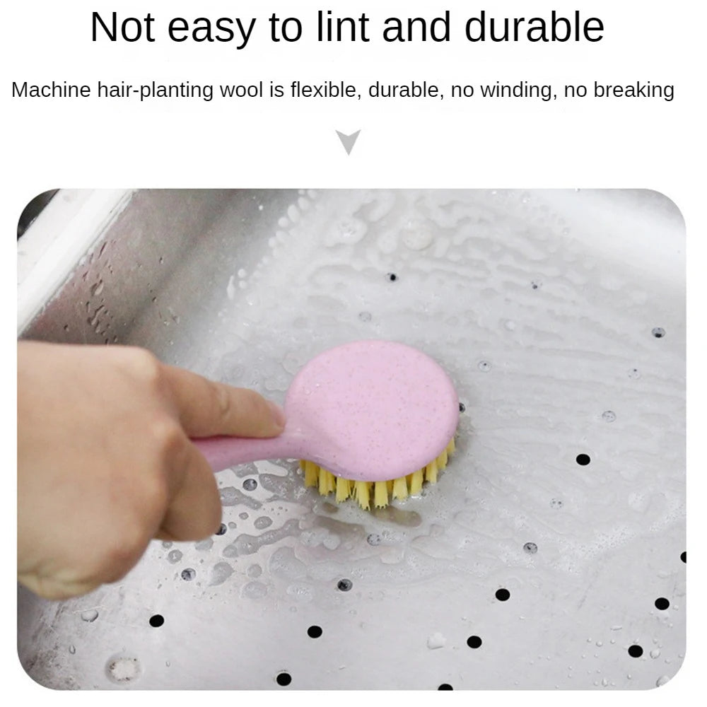 Wash Pot Brush Fine Bristles Easy To Produce Foam No Oil Long Handle Home Supplies Hangable Dishwashing Brush Multi-function