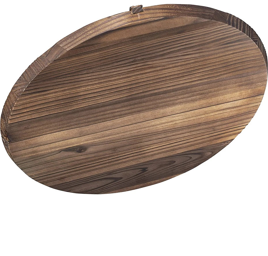 32CM Wooden Wok Lid Round Natural Lid Pot Kitchen Cookware Wood Pan CoverKitchen Accessories Covers