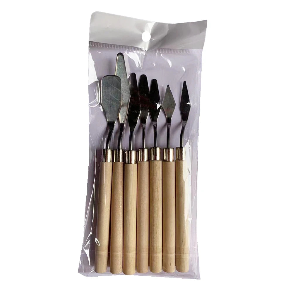 Stainless Steel Fondant Cake Spatula Cream Mixing Scraper Oil Painting Shovel Baking Pastry Tools Kitchen Accessories