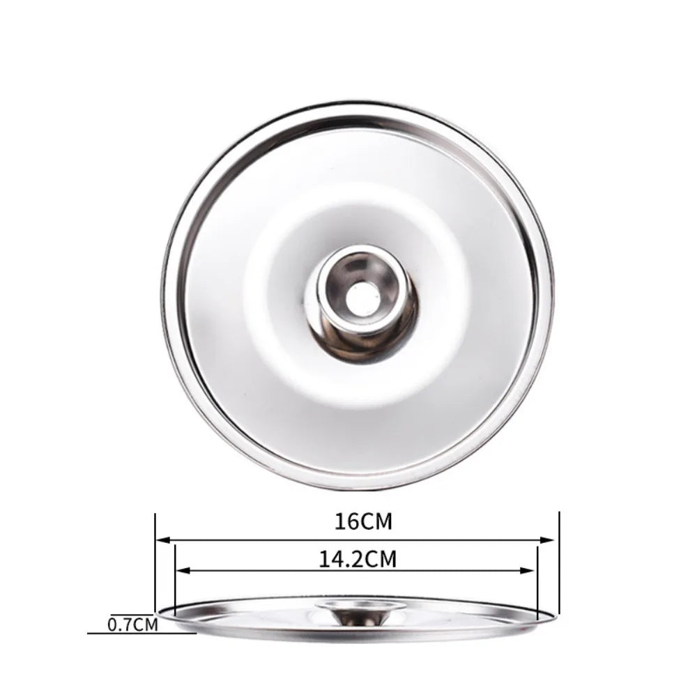 New 10-24cm Round Pot Lid Thicken Stainless Steel Saucepan Cover Replacement Universal Kitchen Food Lid Kitchen Supplies