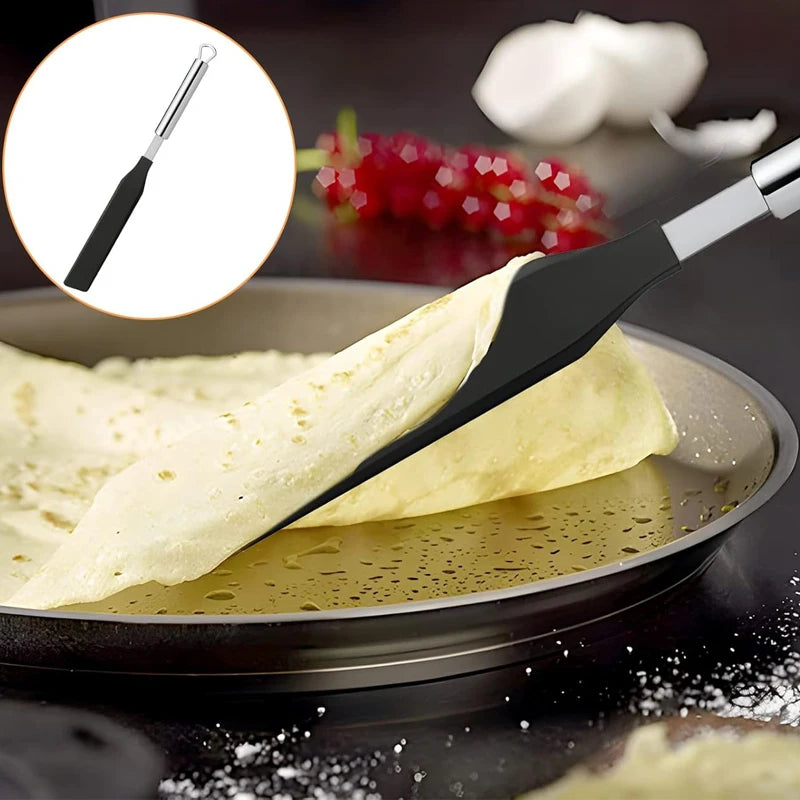 Stainless Steel French Crepe Spreader Crepe Spreader and Spatula Kit Pancake Like Batter Spreading Tools Pancake Cooking Tools