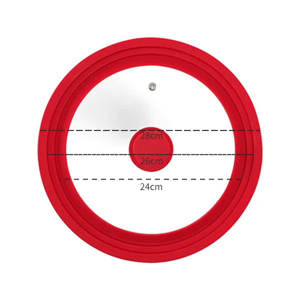 Multifunctional Tempered Glass Pot Lid Silicone Rim Cool Touch Handle Steam Dishwasher Safe Skillet Pan Cover Christmas Gift