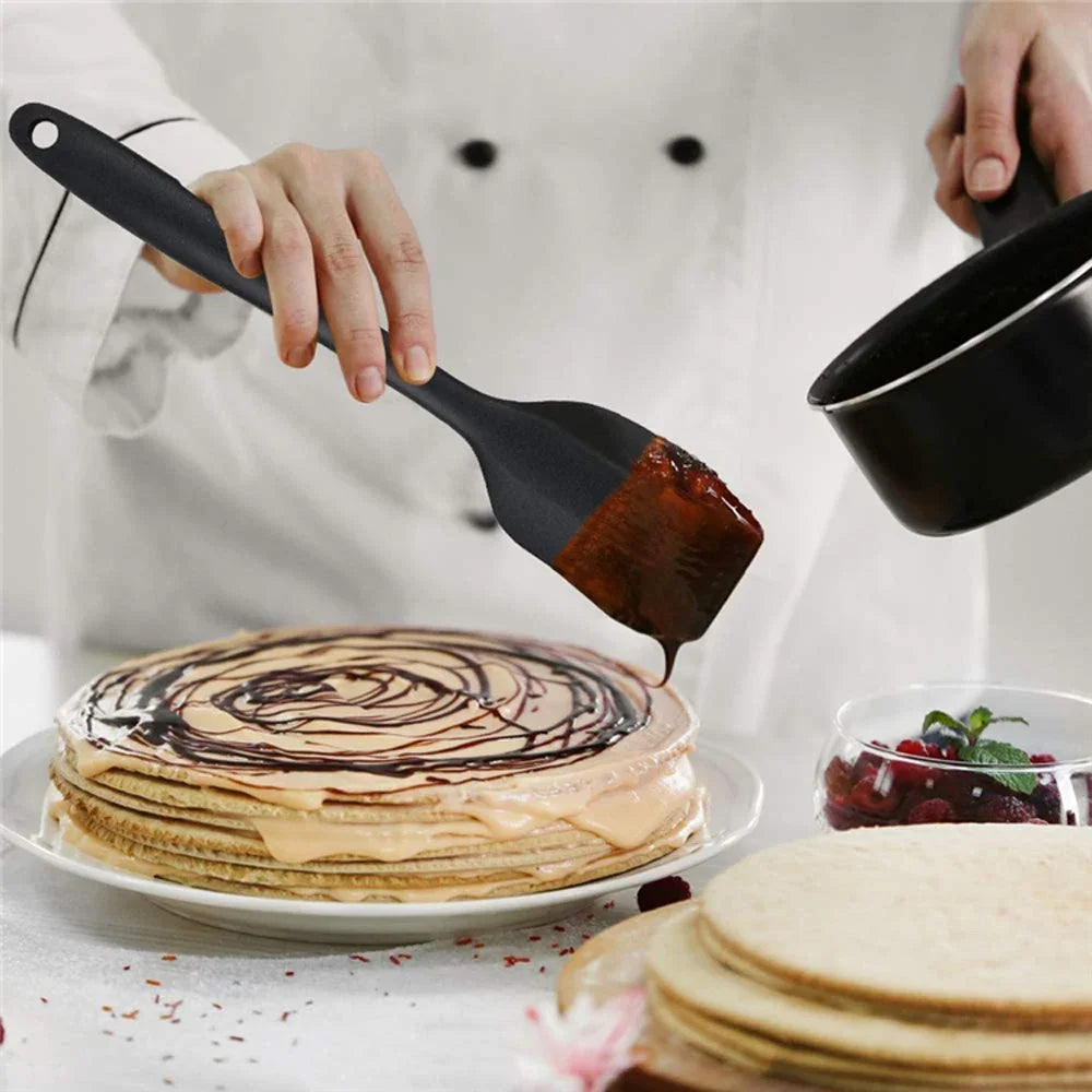 6Pcs Silicone Spatula Set Food Grade Non Stick Heat Resistant Spatulas Turner for Cooking Baking Mixing Baking Tools