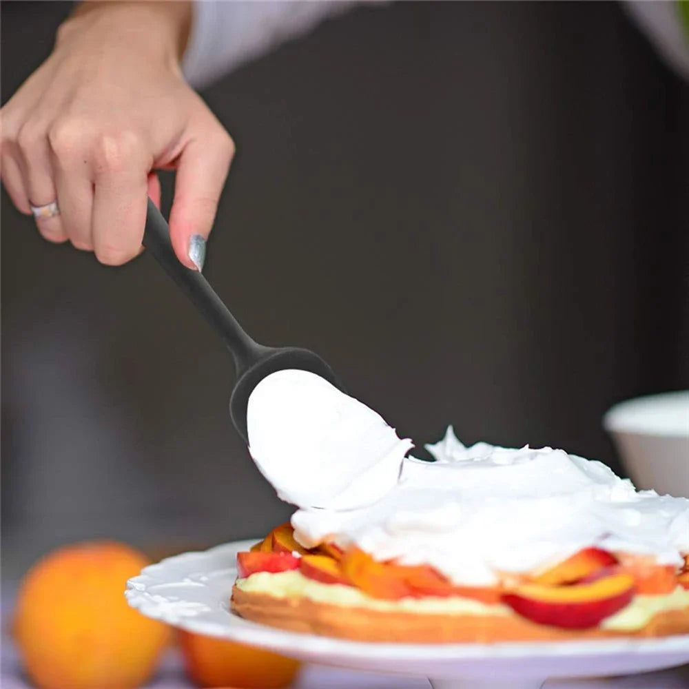 6Pcs Silicone Spatula Set Food Grade Non Stick Heat Resistant Spatulas Turner for Cooking Baking Mixing Baking Tools