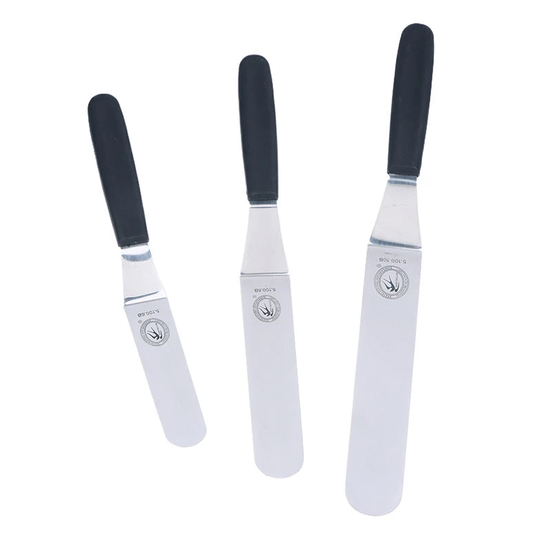 6/8/10 Inch Icing Spatula Angled Stainless Steel Palette Knife Curved Offset Blade Frost Cream Spatula For Cake Pastry Baking