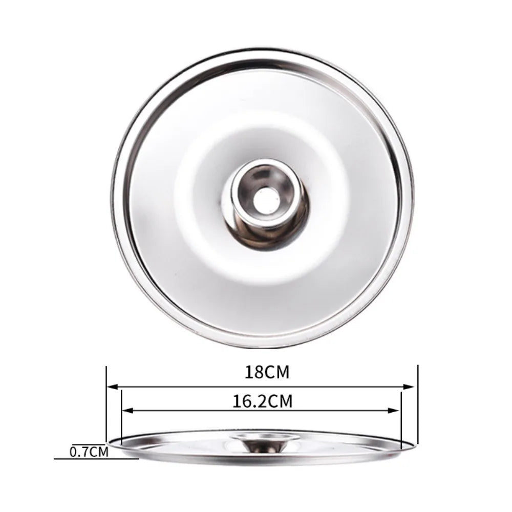 New 10-24cm Round Pot Lid Thicken Stainless Steel Saucepan Cover Replacement Universal Kitchen Food Lid Kitchen Supplies