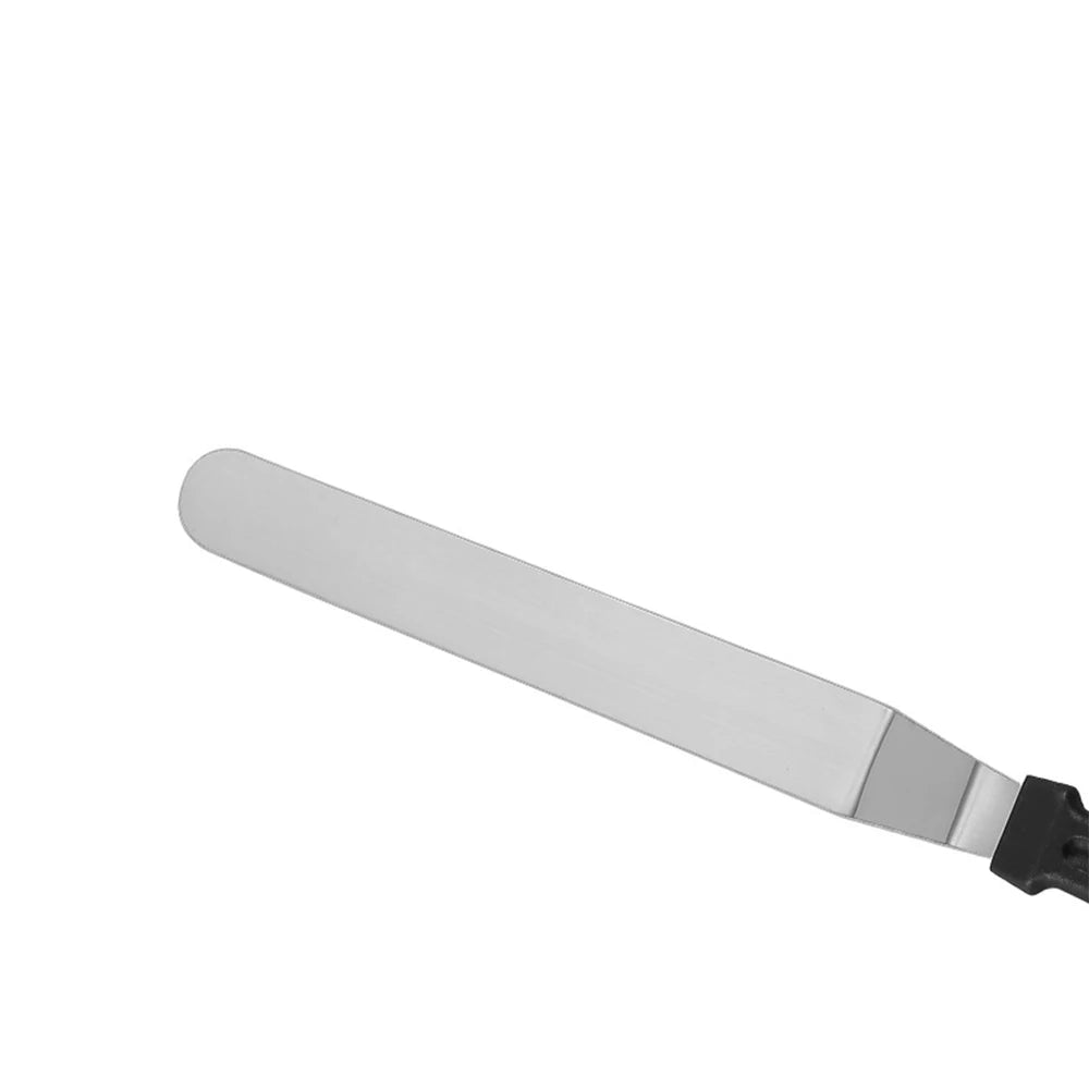 1PC Stainless Steel Cake Scraper 6/8/10/12 inch Plastic Handle Straight Curved Cream Spatula Baking Cake Cutter