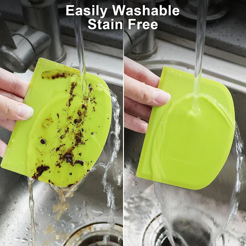 3Pcs Dough Scraper Set Plastic Dough Cutter Cake Cream Scraper Dough Cutting Knife Cake Spatula Cake Decorating Tool Baking Tool