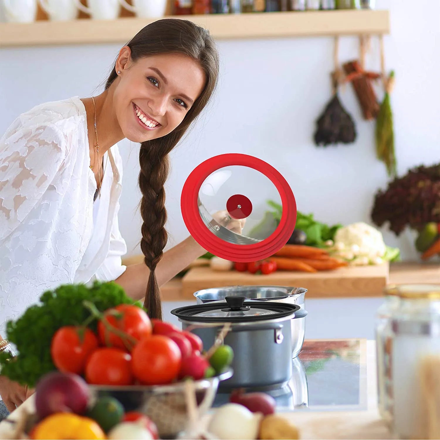 2pcs Pot Lid Knob Silicone Universal Pot Lid Cover Knob Handle Kitchen Cookware Lid Replacement --Fast Delivery Pot Handle