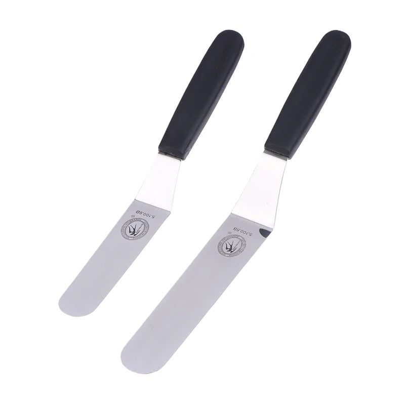 6/8/10 Inch Icing Spatula Angled Stainless Steel Palette Knife Curved Offset Blade Frost Cream Spatula For Cake Pastry Baking