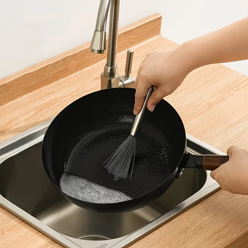 1/5pcs Stainless Steel Cleaning Brush Efficient Kitchen Scrubber for Non-Destructive Cleaning Durable Metal Pot Cleaning Tools