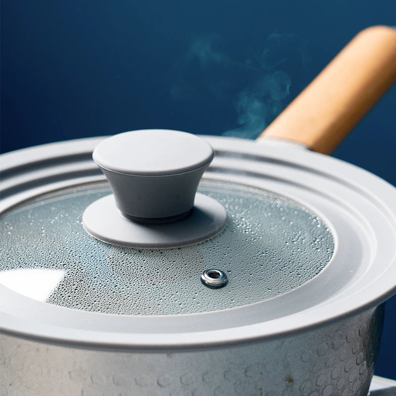 Universal Lid for Pots Tempered Glass with Silicone Lid Pot Drop-Proof Visualization Wok Lid Kitchen Utensils Cookware Parts