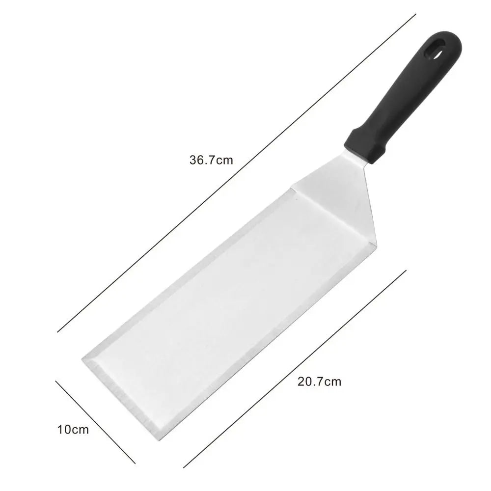 Square/rectangle Head Grill Spatula Griddle Spatula Anti-scald Handle Steak Spatula With Blade Pancake Scraper Burger
