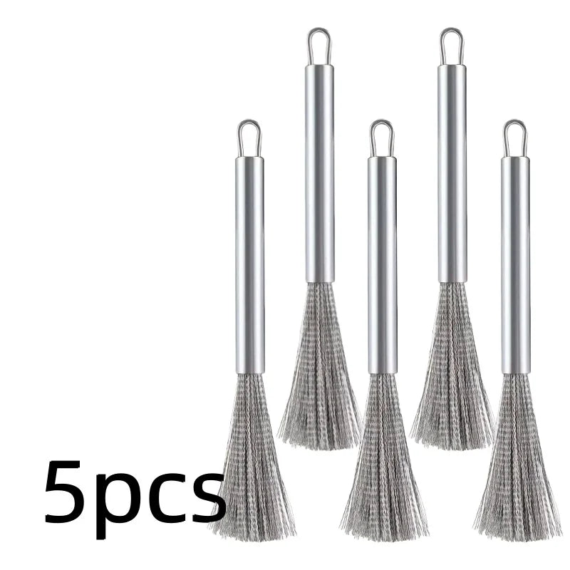 1/5pcs Stainless Steel Cleaning Brush Efficient Kitchen Scrubber for Non-Destructive Cleaning Durable Metal Pot Cleaning Tools