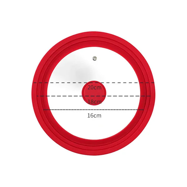 Multifunctional Tempered Glass Pot Lid Silicone Rim Cool Touch Handle Steam Dishwasher Safe Skillet Pan Cover Christmas Gift