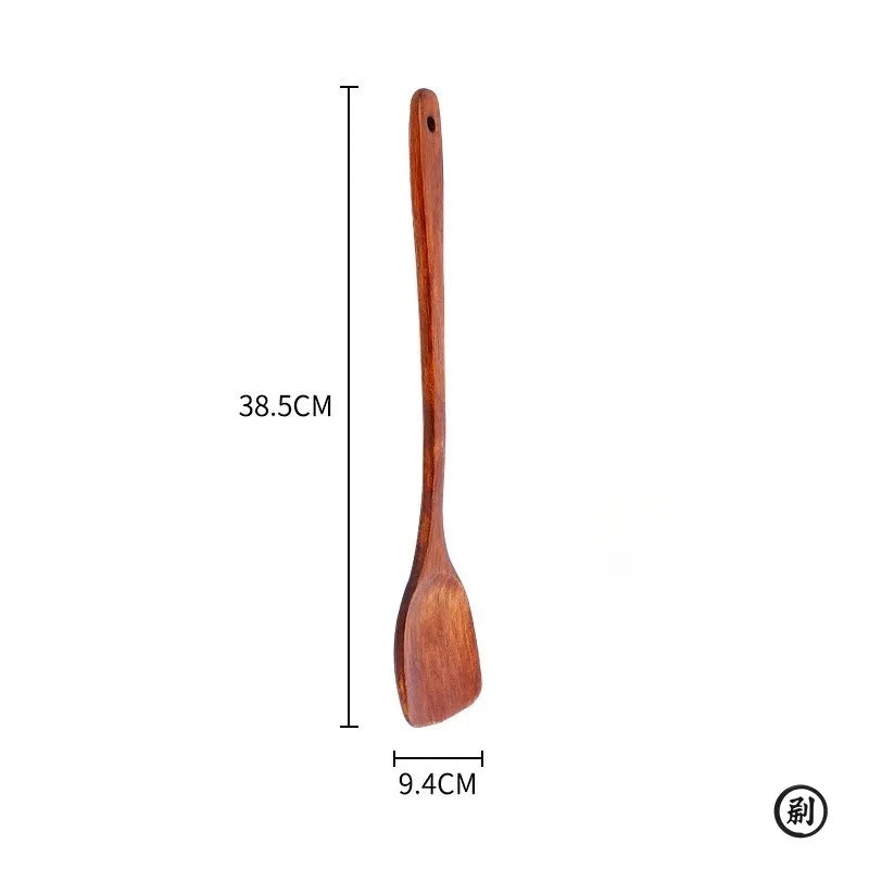 1PC-Wooden spatula for non-stick pan; special wooden cooking utensil for home kitchen use; anti-scalding spatula