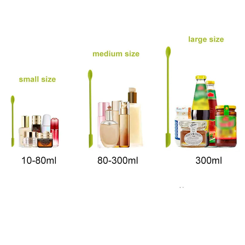 JCD 3pcs Silicone Cream Spatula Small Makeup Spatulas  for Kitchen Glass Jar Bottle Beauty Cosmetic Mini Spatula Tiny Spoon