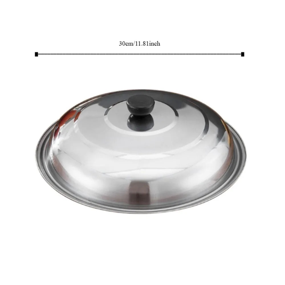 28/32/36/40cm Stainless Steel Pot Cover Universal with Knob Cooking Pot Wok Lid Cookware Parts Frying Pan Cover