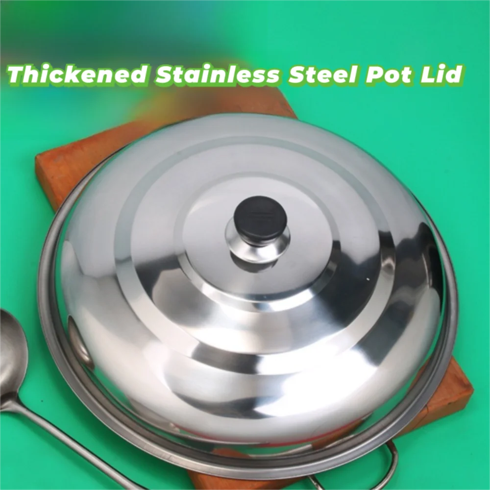28/32/36/40cm Stainless Steel Pot Cover Universal with Knob Cooking Pot Wok Lid Cookware Parts Frying Pan Cover