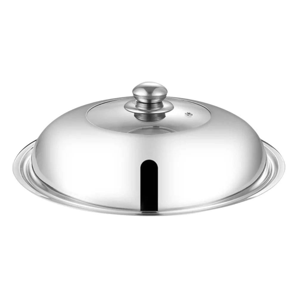 28/32/36/40cm Stainless Steel Pot Cover Universal with Knob Cooking Pot Wok Lid Cookware Parts Frying Pan Cover