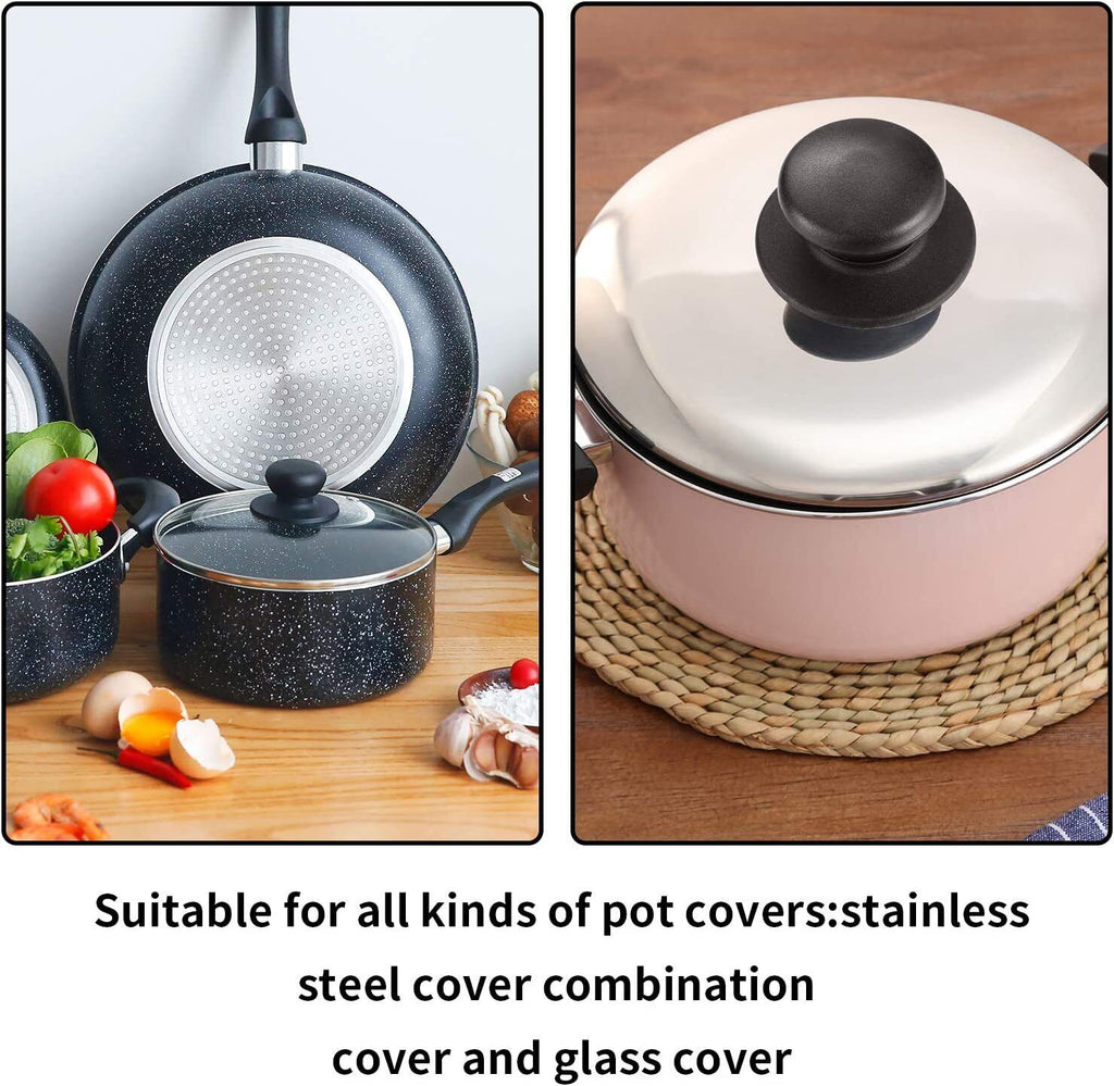 1/2Pcs Pot Lid Knob  Universal Replacement Pan Lid Cover Knobs Glass Lib Cover Knob Cap for Kitchen Saucepan Cookware Handgrip