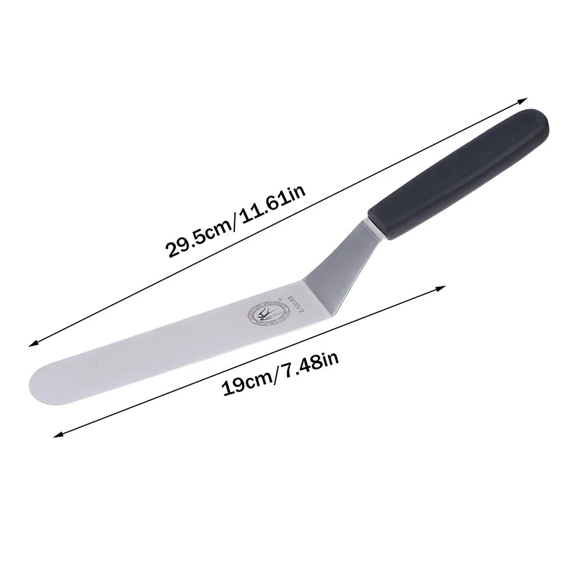 6/8/10 Inch Icing Spatula Angled Stainless Steel Palette Knife Curved Offset Blade Frost Cream Spatula For Cake Pastry Baking