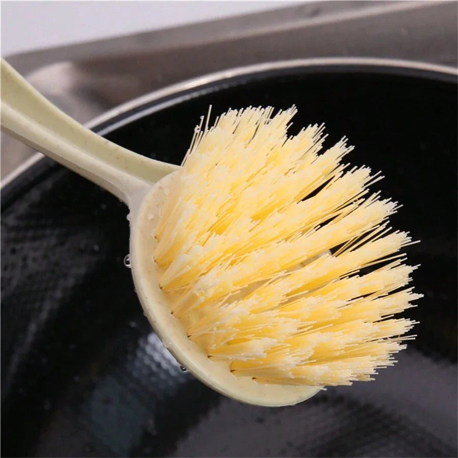 1/3/5Pcs Long Cleaning Brush Kitchen Pan Washing Brush Oil-Resistant Versatile Dish Scrubber For Pot And Dish Sink Cleaning