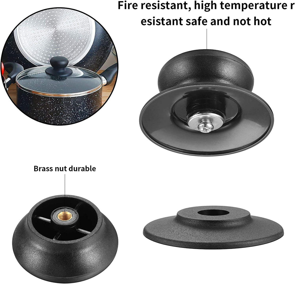 1/2Pcs Glass Lib Cover Knob Cap Pot Lid Knob Pan Lid Holding Handle Universal Replacement Lifting Handle for Kitchen Cookware