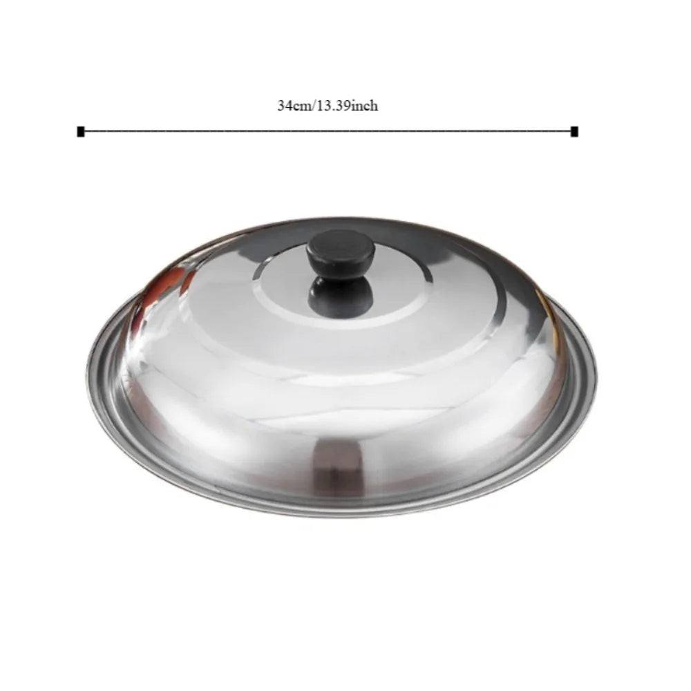 28/32/36/40cm Stainless Steel Pot Cover Universal with Knob Cooking Pot Wok Lid Cookware Parts Frying Pan Cover
