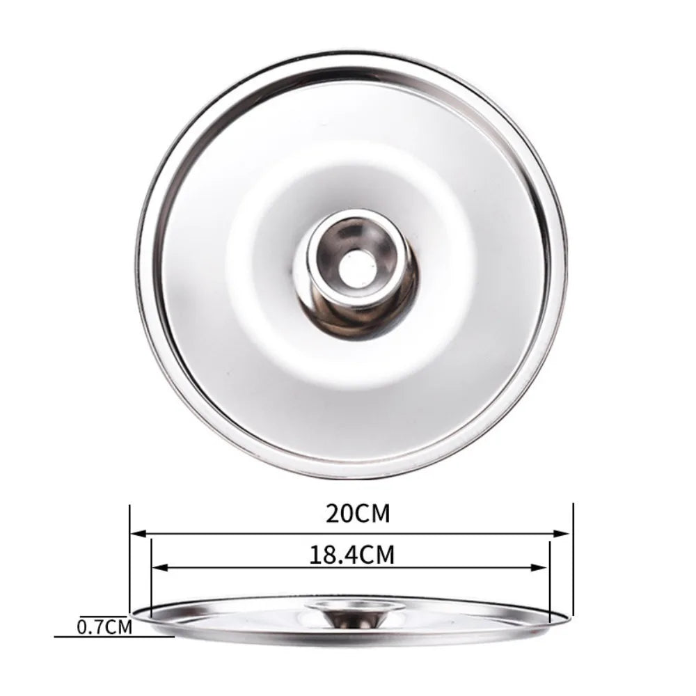 New 10-24cm Round Pot Lid Stainless Steel Thicken Lid Pot Cover Universal Replacement Kitchen Food Lid Kitchen Supplies