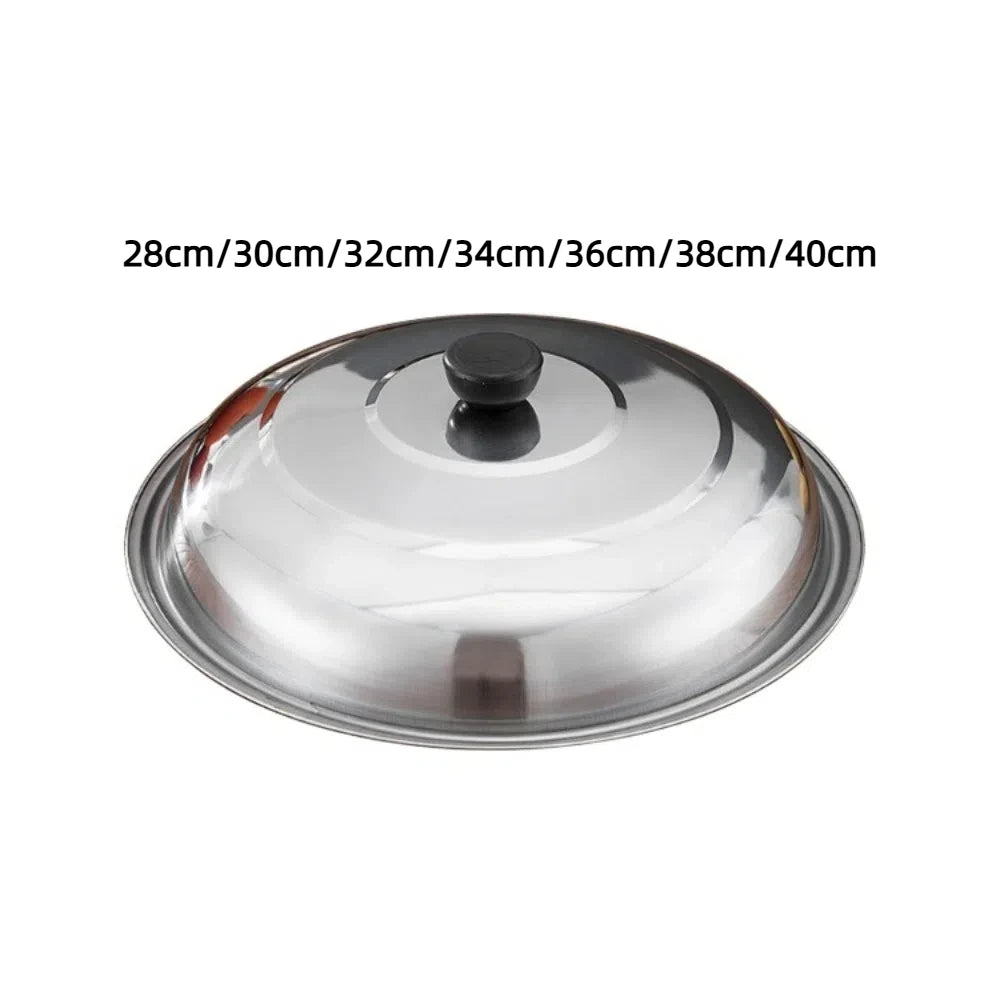 28/32/36/40cm Stainless Steel Pot Cover Universal with Knob Cooking Pot Wok Lid Cookware Parts Frying Pan Cover