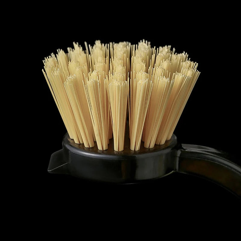 1 Pcs Pot Brush Dishwashing Brush Oil Free Long Handle Pots Brush Cleaning Dishwashing Brush Kitchen Brush Kitchen Cleaning Pan