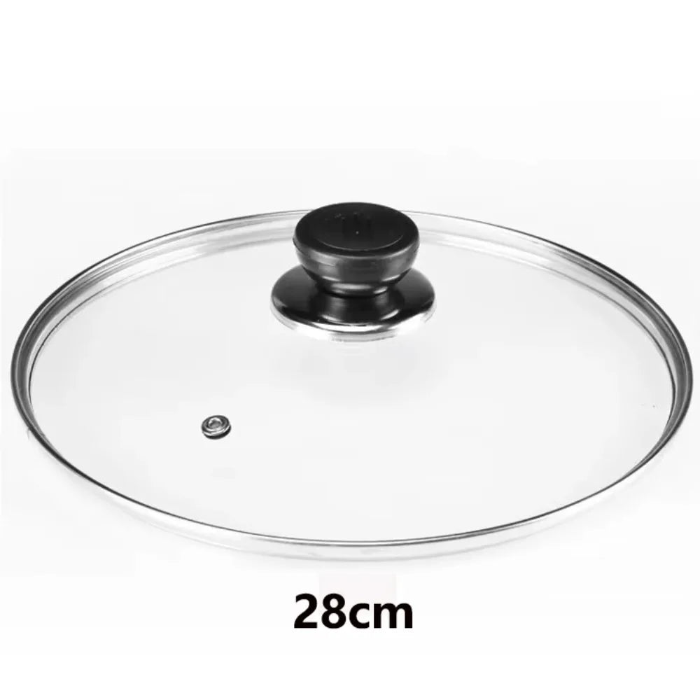 Durable Universal Pot Cover Round Tempered Glass Pot Lid Anti-scalding Visible Frying Pan Cover Kitchen Accessories