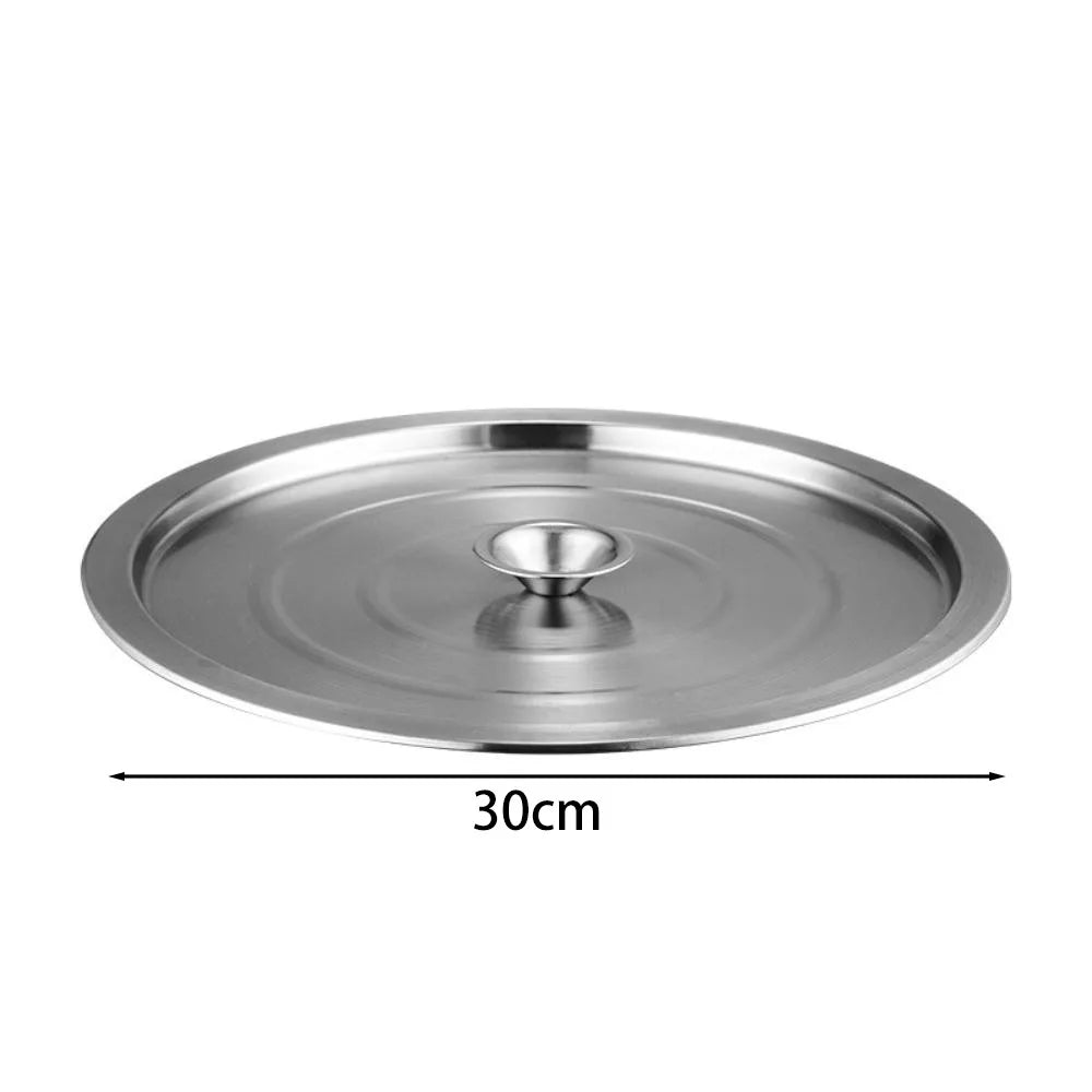 20-40cm Stainless Steel Pot Lids Universal Cookware Lid Reusable Frying Pan Metal Lid Bowl Cover Restaurant Kitchenware