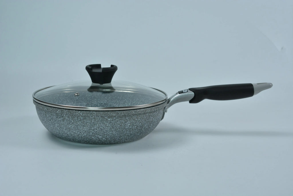 20cm 24cm 26cm 28cm Stainless steel Thick Transparent Tempered Glass Lid cover Soup Pot Saucepan Frying Pan Wok Lid With Knob