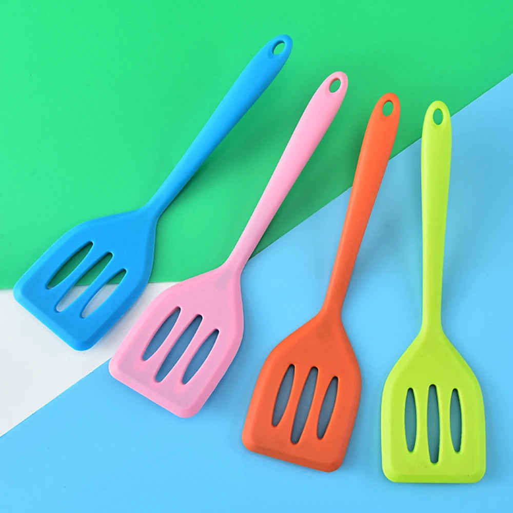 1PC Small Silicone Spatula for Household Cooking Stir Frying Kitchen Steak Spatula Pancake Spatula Kitchen Tools