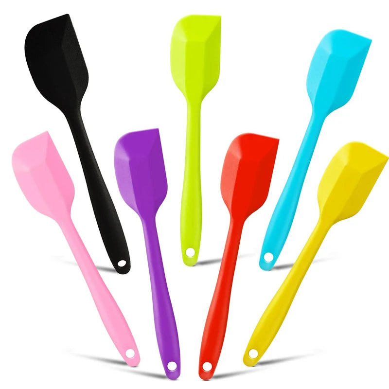 LMETJMA 27 cm Silicone Spatula Heat Resistant Non-Stick Flexible Spatulas Scrapers Baking Cooking Spatula Mixing Tool KC0448