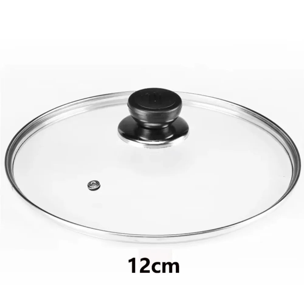 Durable Universal Pot Cover Round Tempered Glass Pot Lid Anti-scalding Visible Frying Pan Cover Kitchen Accessories