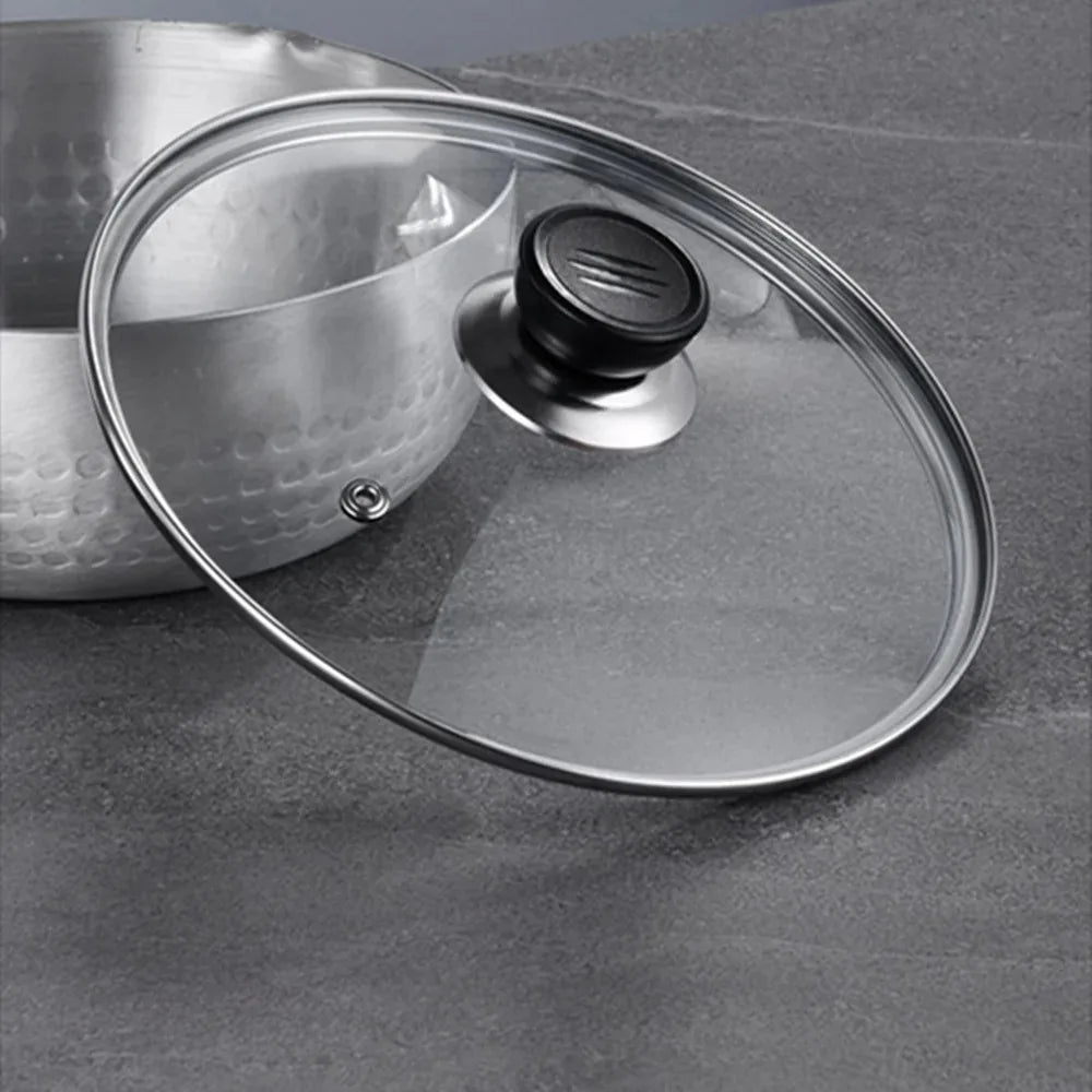 Durable Universal Pot Cover Round Tempered Glass Pot Lid Anti-scalding Visible Frying Pan Cover Kitchen Accessories