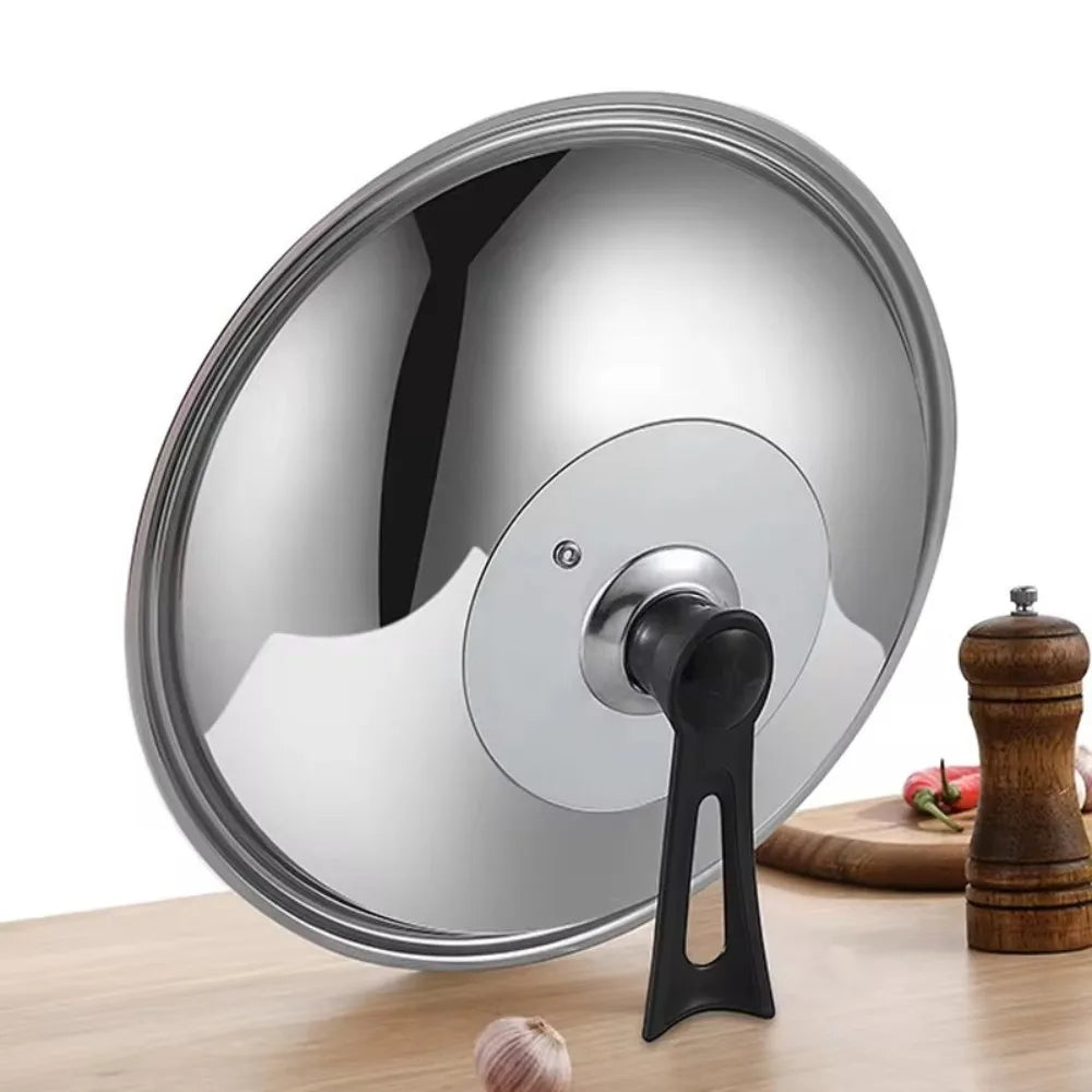 Round 28/30/32/34/36cm Cooking Pot Lid Visible Stainless Steel Wok Lids Anti-scalding Combined Pot Cover Household