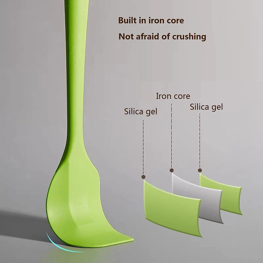 LMETJMA 27 cm Silicone Spatula Heat Resistant Non-Stick Flexible Spatulas Scrapers Baking Cooking Spatula Mixing Tool KC0448