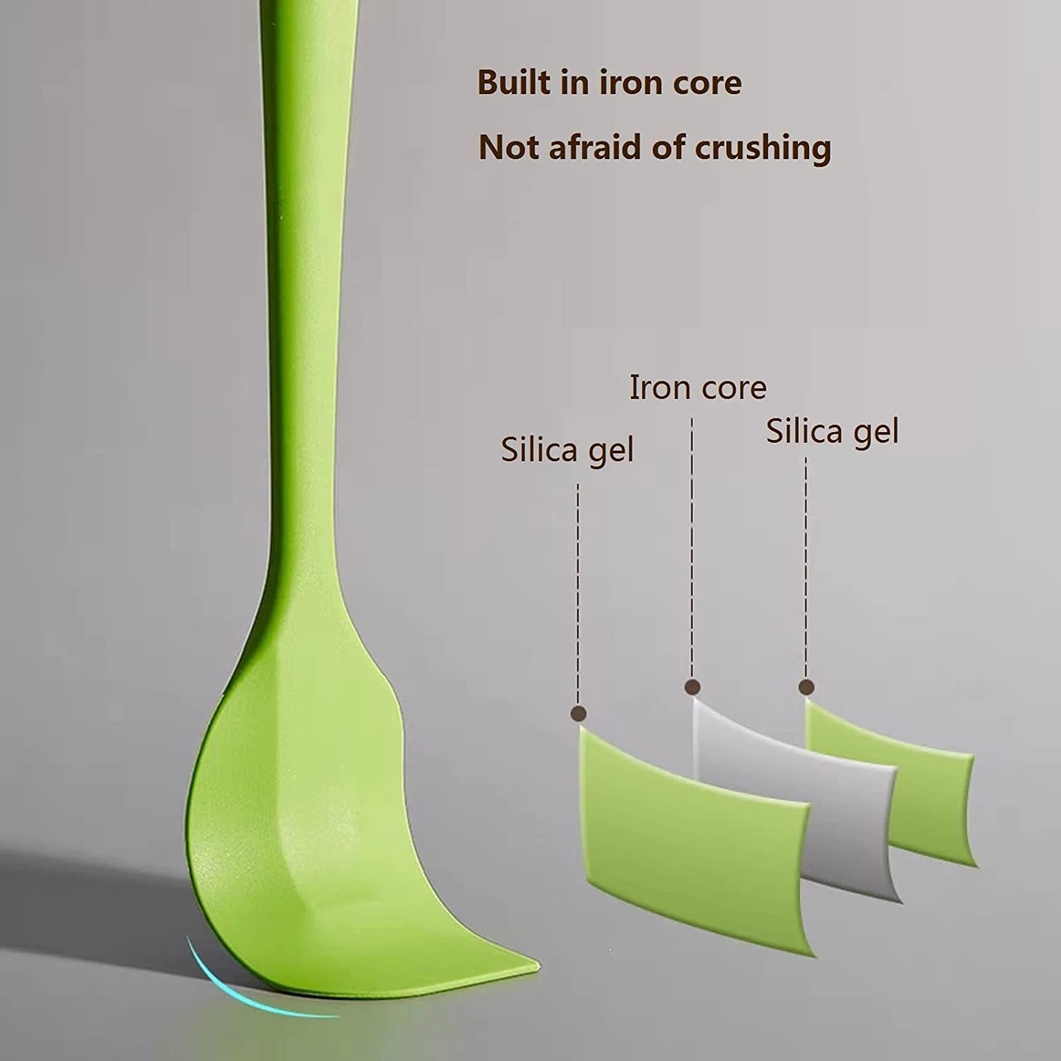 LMETJMA 27 cm Silicone Spatula Heat Resistant Non-Stick Flexible Spatulas Scrapers Baking Cooking Spatula Mixing Tool KC0448