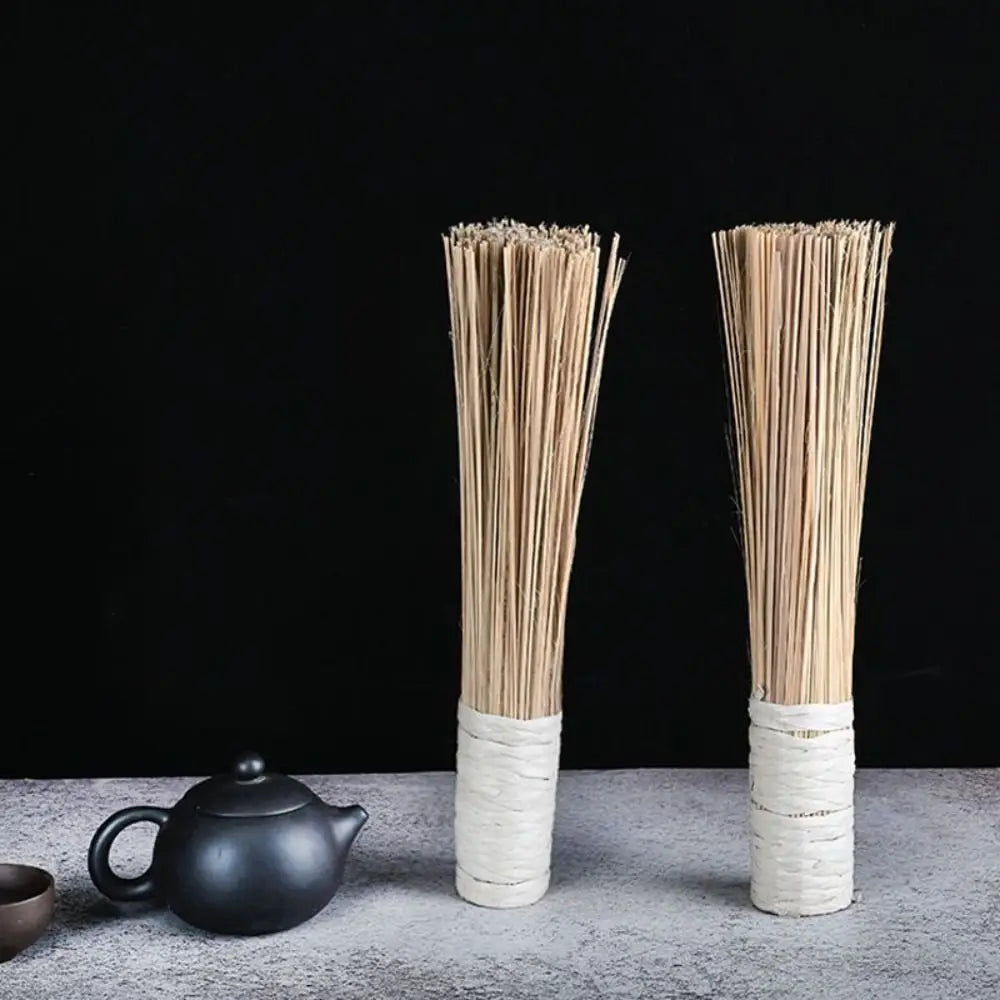 1PC 7 Inches Length Wok Brush Cleaning Whisk Traditional Bamboo Wok Brushes Kitchen Tools