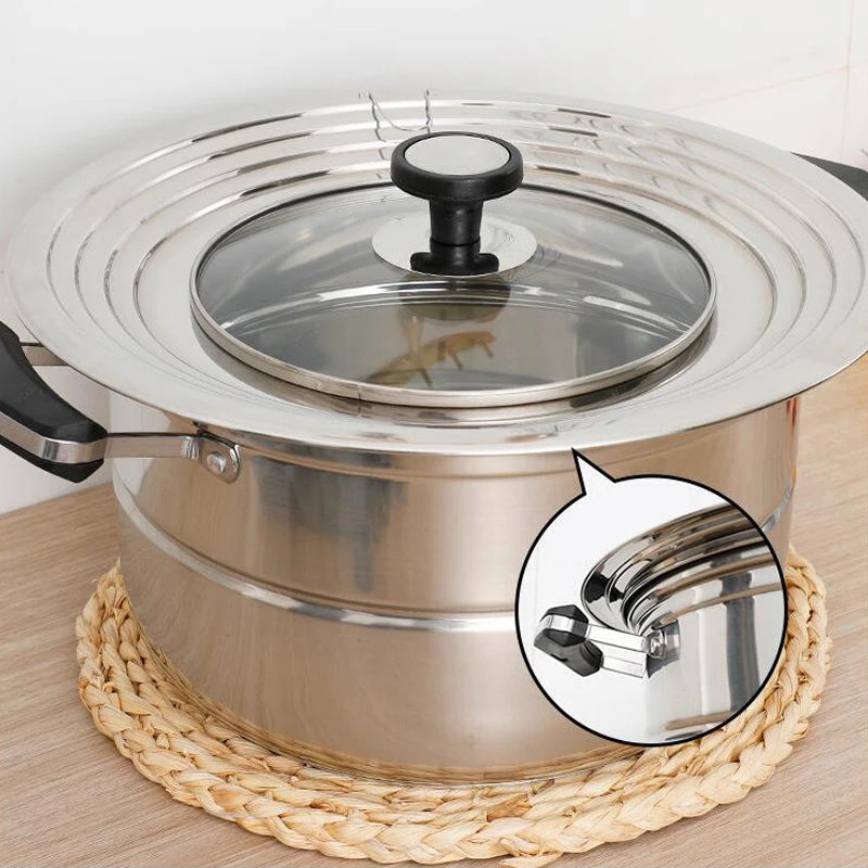 Stainless Steel Pan Cover For 8.2-12.5 Inch Cookware Universal Lid For Pots And Pans Replacement Frying Pan Cover Pot Lid