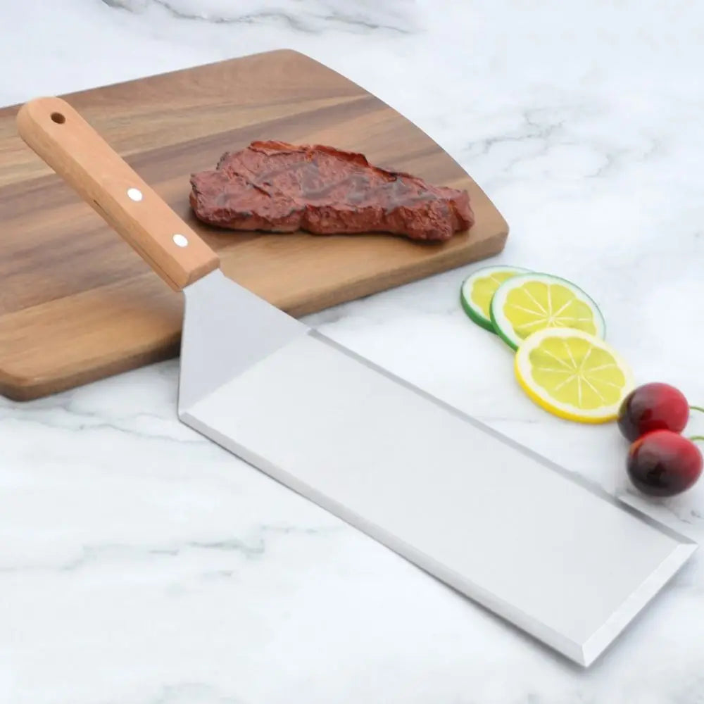 Square/rectangle Head Grill Spatula Griddle Spatula Anti-scald Handle Steak Spatula With Blade Pancake Scraper Burger